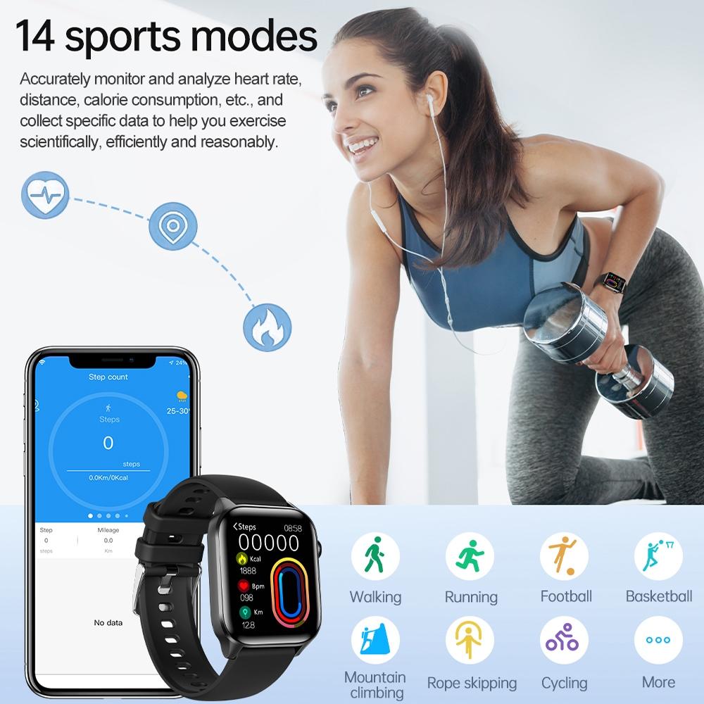 1.85 Inch Ip67 Waterproof Sports Health Monitoring Bluetooth Call Smart Watch - Pink 14