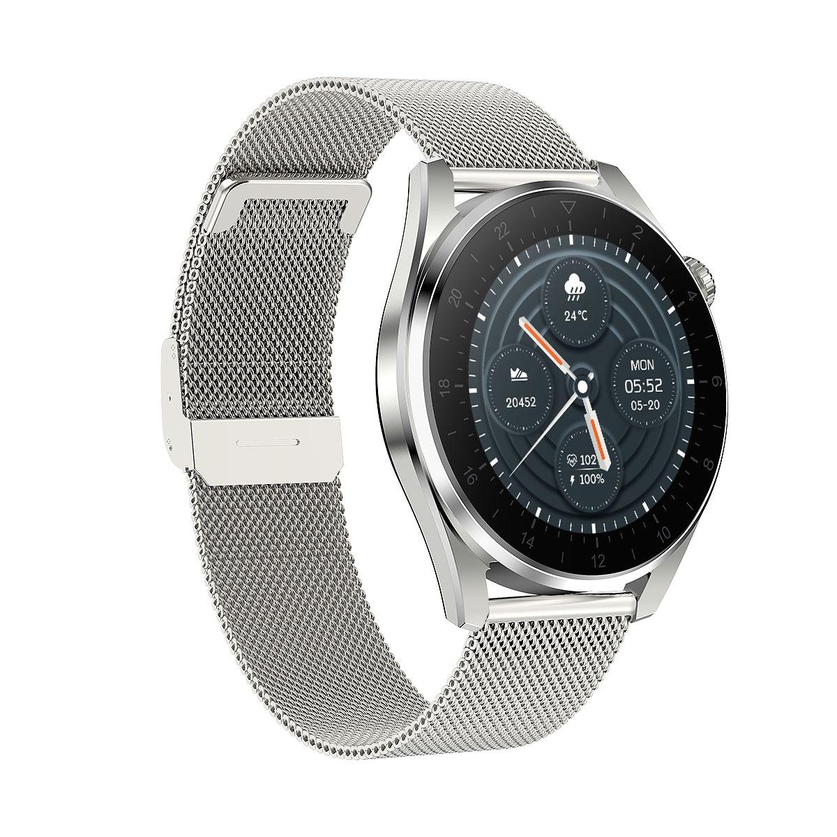 Waterproof Steel Smartwatch With Colour Screen - Ip68 - Silver 9