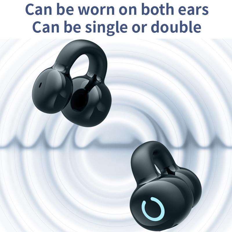 Wireless Bone Conduction Earphone - Single Ear Clamp Design - White 3