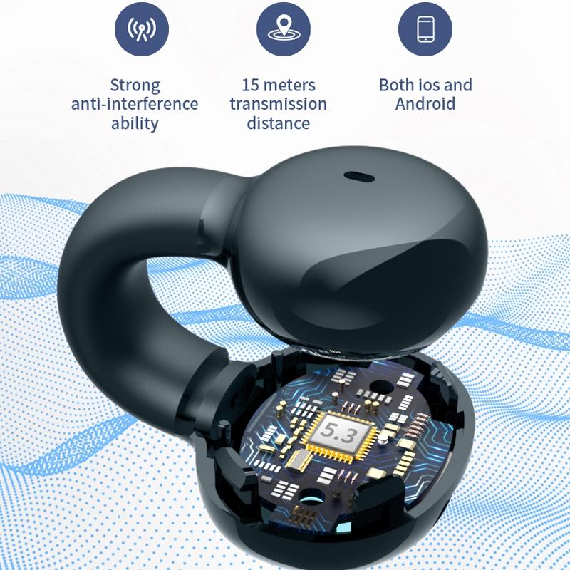 Wireless Bone Conduction Earphone - Single Ear Clamp Design - White 13