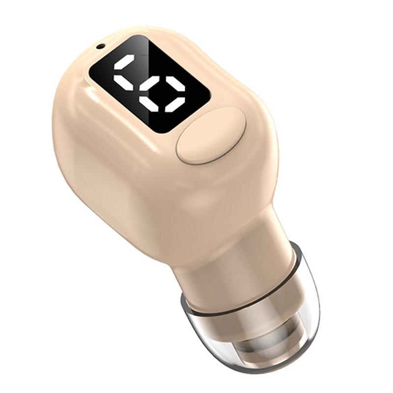 Mini Bluetooth Earphones with M5 Digital Display - White 12