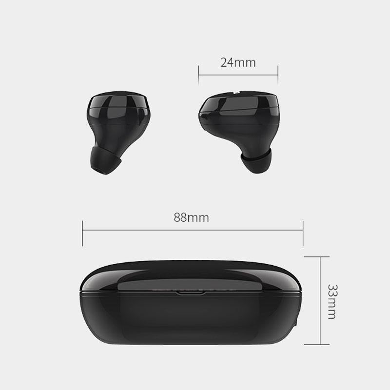 Waterproof Tws Bluetooth Earphones - Hd Stereo Sound - Red 5