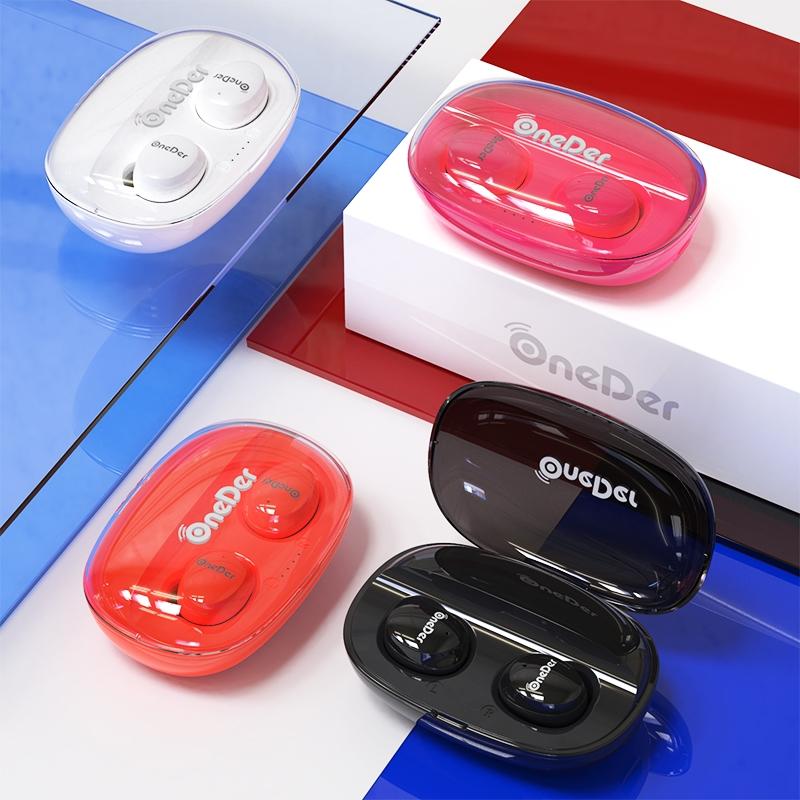 Waterproof Tws Bluetooth Earphones - Hd Stereo Sound - Red 10