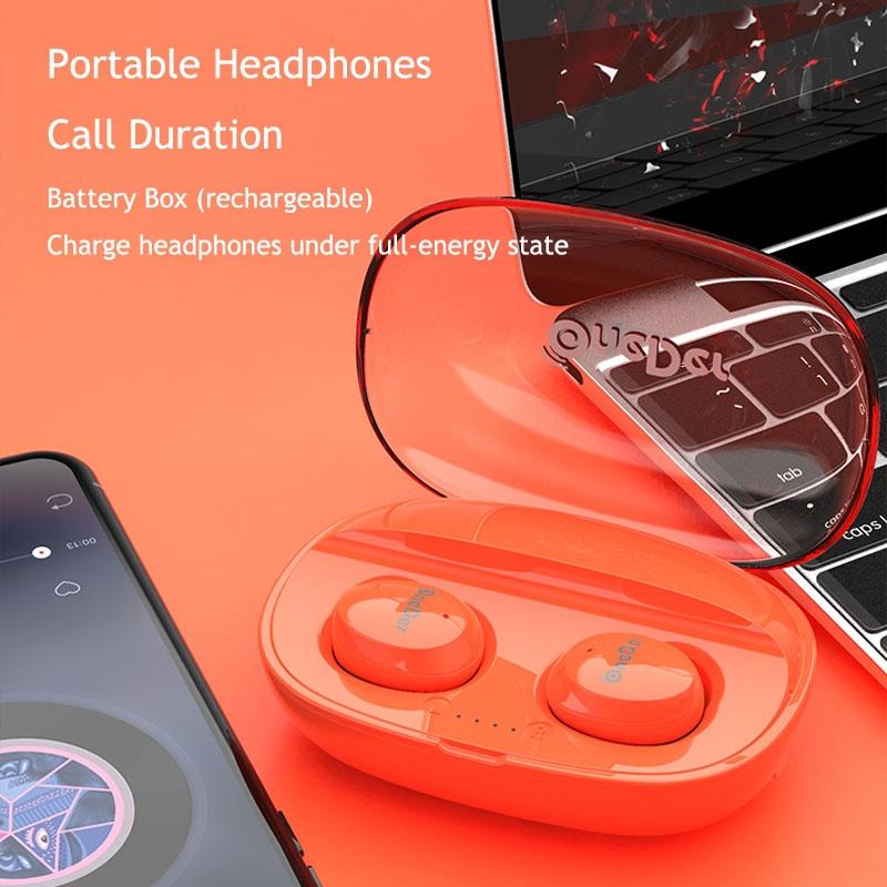 Waterproof Tws Bluetooth Earphones - Hd Stereo Sound - Red 11