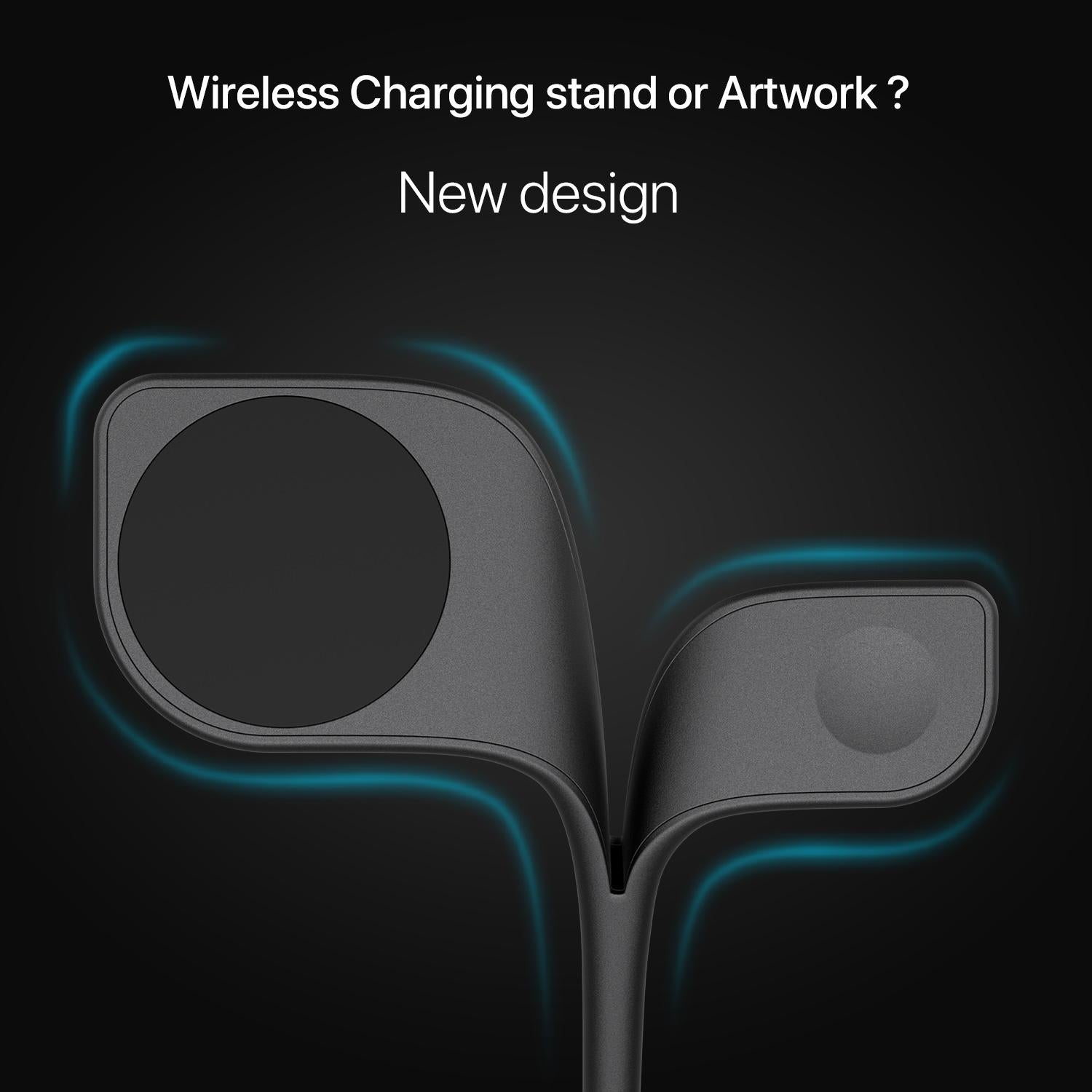 15W 5 In 1 Magnetic Wireless Charger With Stand - White 15