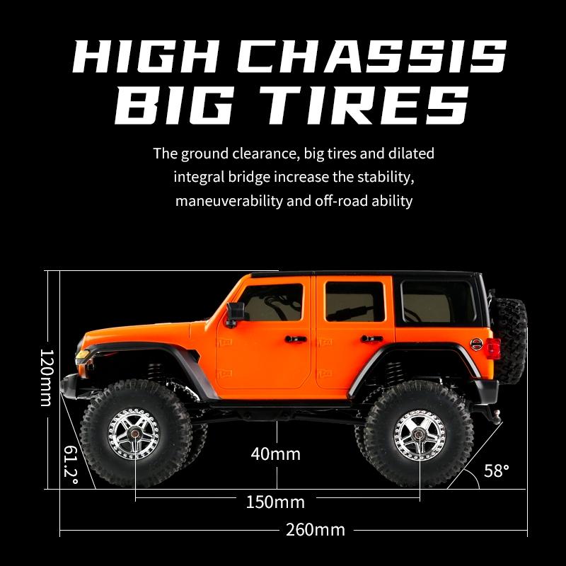 Off-road Climbing Rc Vehicle with 4wd Drive - Orange 5