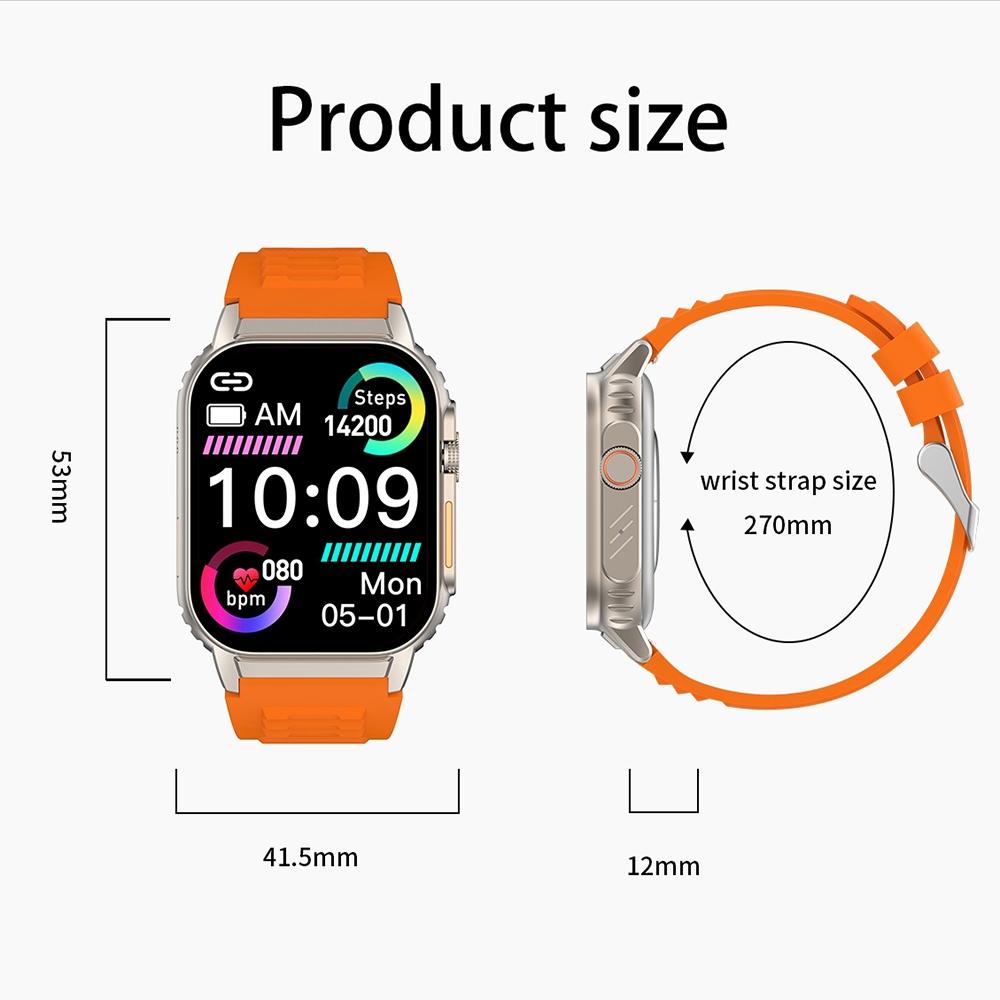 2.01 Inch Waterproof Smart Watch With Bluetooth Call & Health Tracking - Black 4
