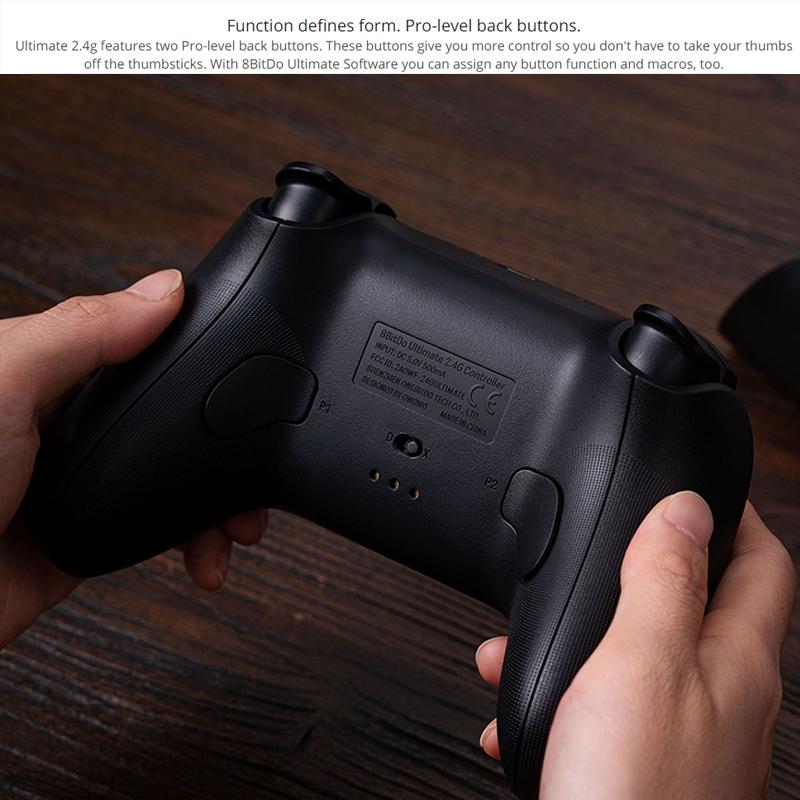 Wireless Gaming Controller + Charging Dock for Pc / Windows 10 / 11 / Steam Deck - 2.4g - Black 5