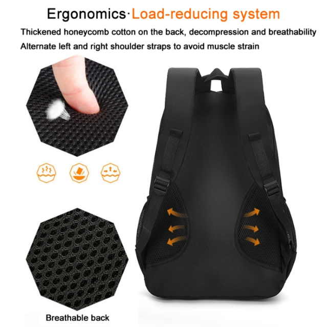 Large Capacity Casual Backpack For Students - Black 3