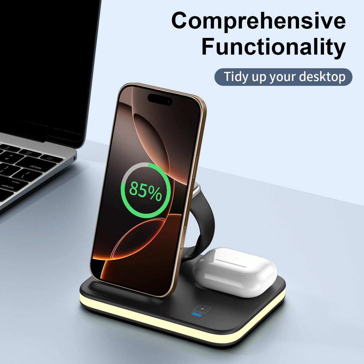 4 In 1 Magnetic Fast Wireless Charger - Silver 5