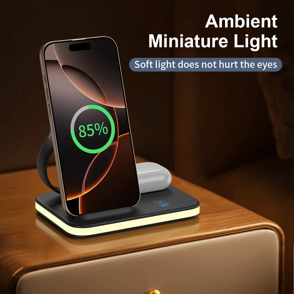 4 In 1 Magnetic Fast Wireless Charger - Silver 6