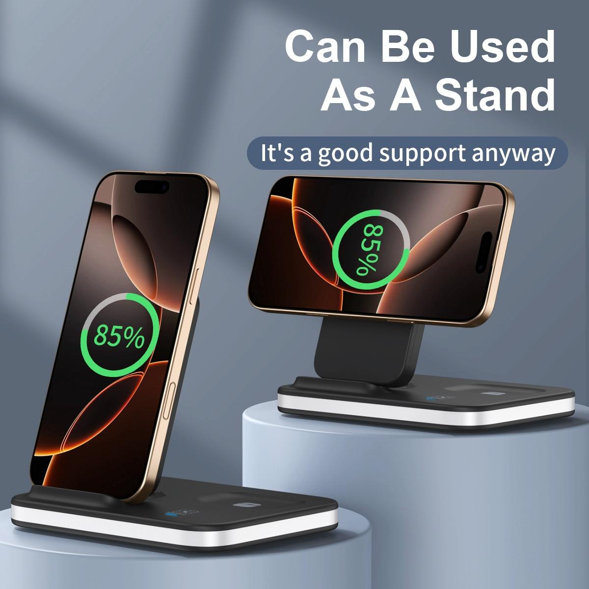 4 In 1 Magnetic Fast Wireless Charger - Silver 7