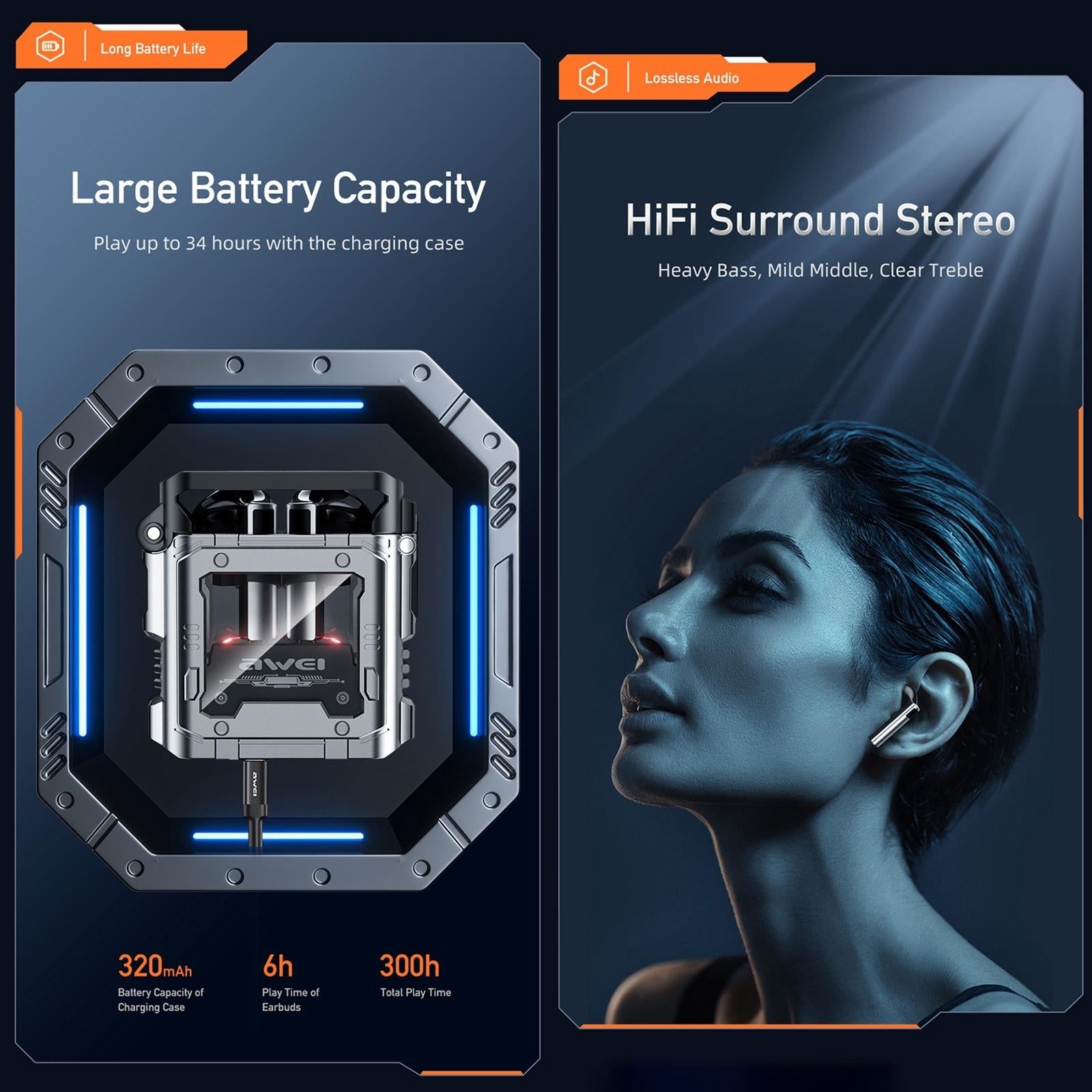 Wireless Gaming Earbuds - Tws Bluetooth - Silver 6