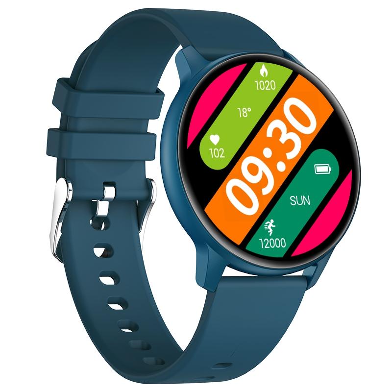 Waterproof Smart Watch With Colour Screen - Ip68 - Blue 3