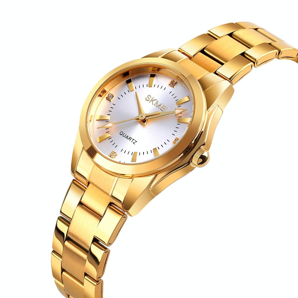 Waterproof Quartz Women Watch with Rhinestone Steel Strap - Delicate and Creative - Pink 3