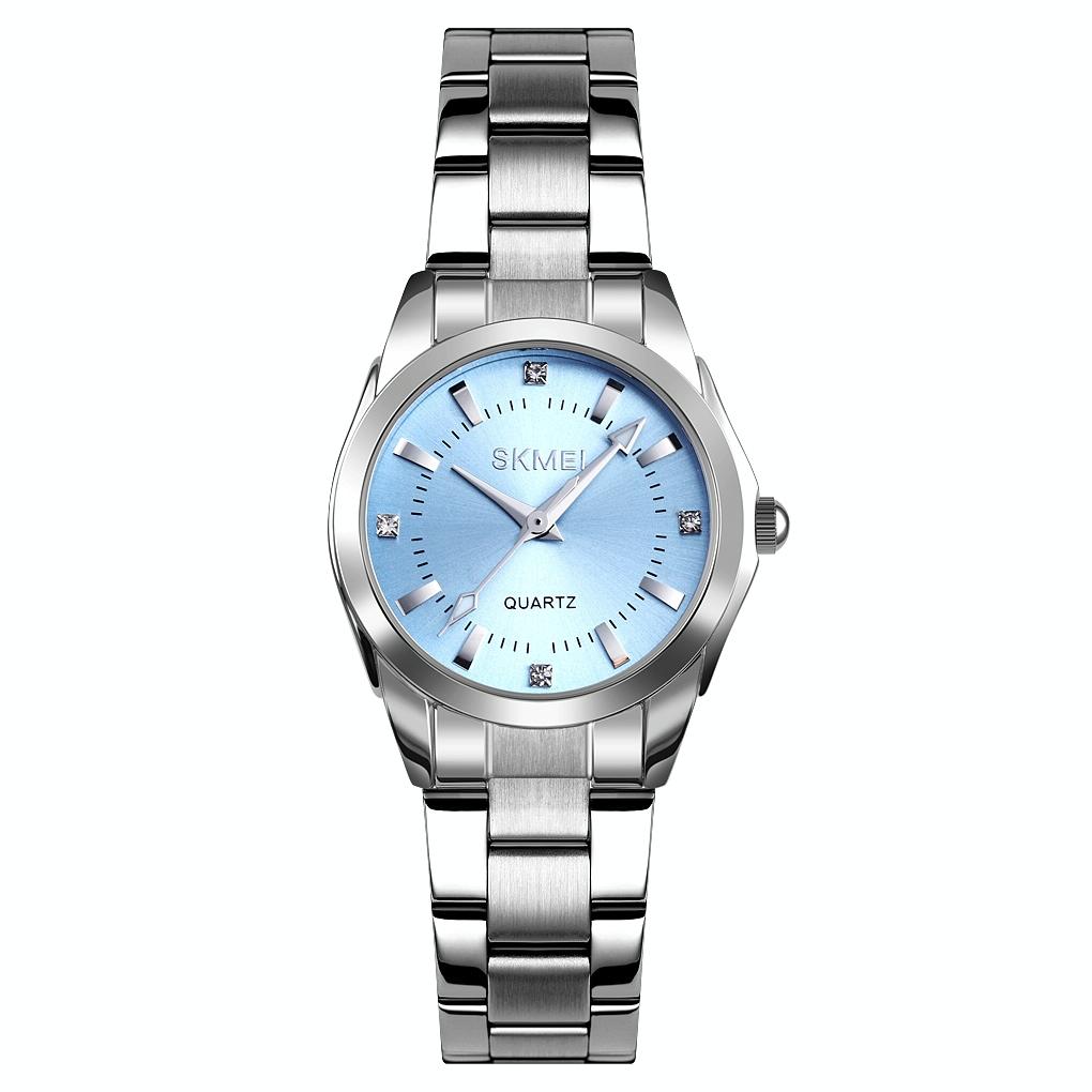 Waterproof Quartz Women Watch with Rhinestone Steel Strap - Delicate and Creative - Pink 9