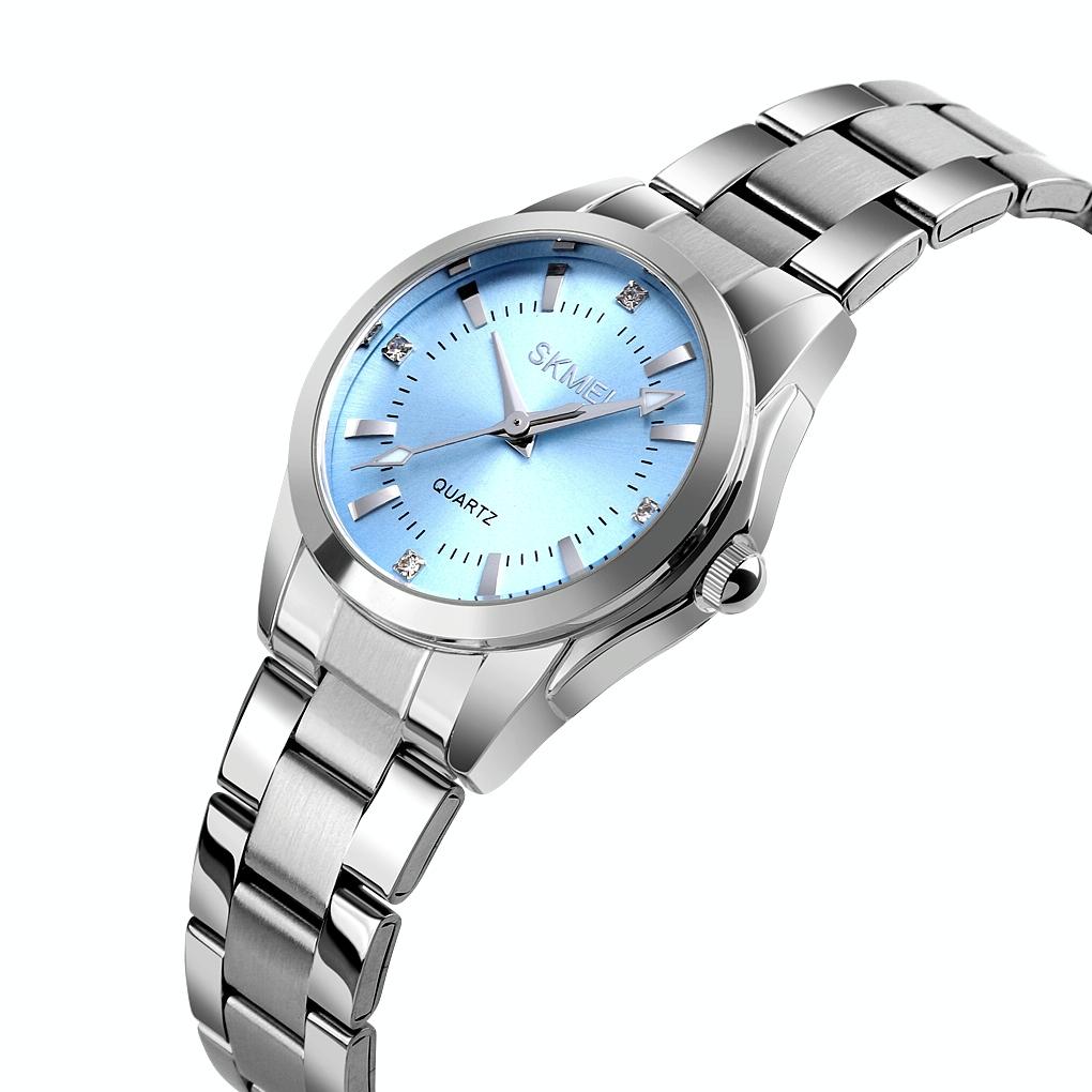 Waterproof Quartz Women Watch with Rhinestone Steel Strap - Delicate and Creative - Pink 10