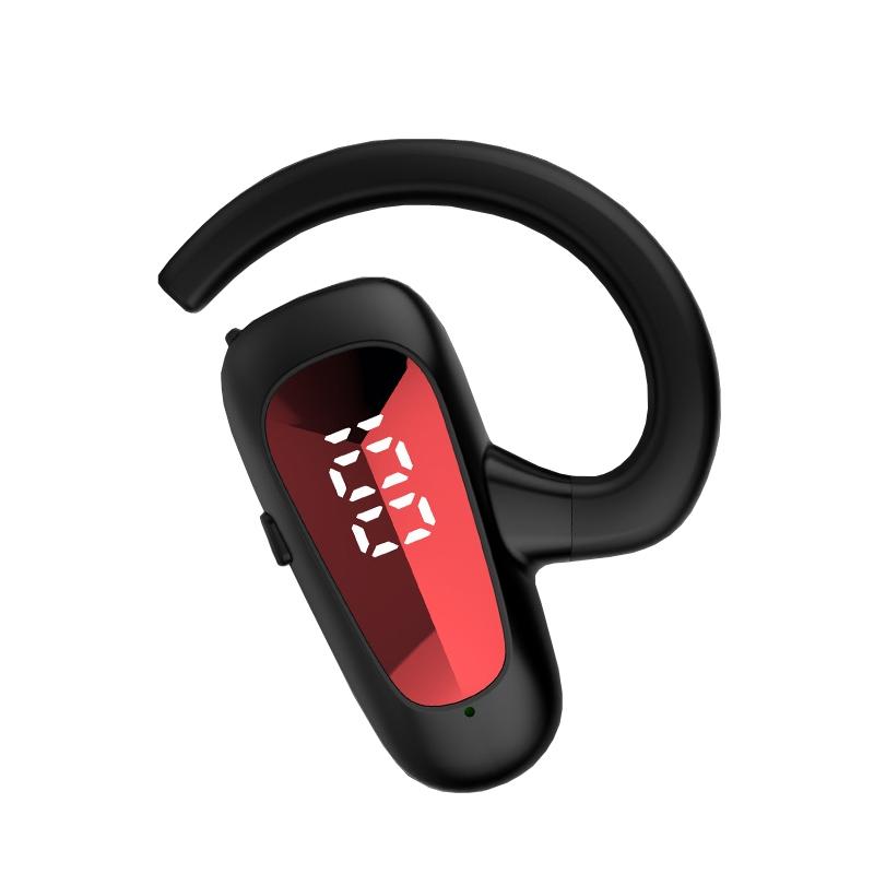 Digital Display Bluetooth Earphones - Bone Conduction Stereo - Red 14
