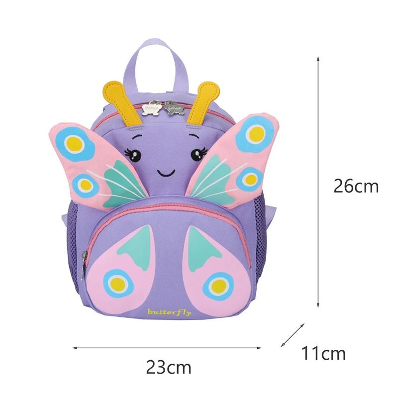 Girls' Butterfly Backpack - Compact and Colourful - Pink 4