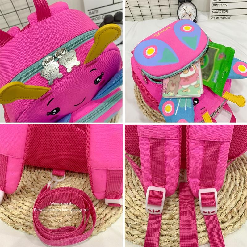 Girls' Butterfly Backpack - Compact and Colourful - Pink 6