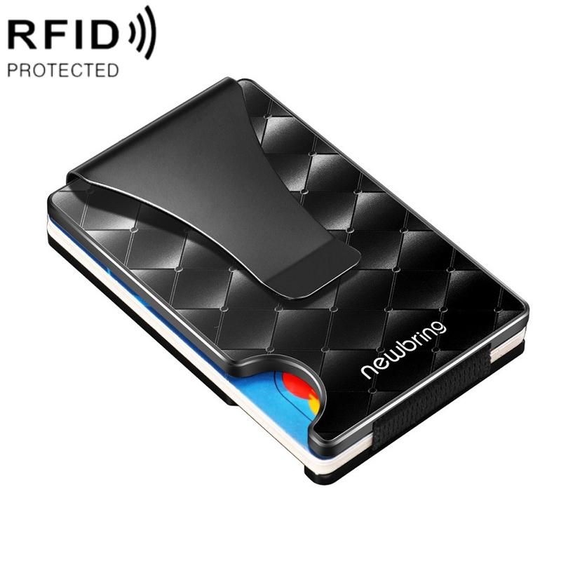 Anti-magnetic Metal Card Holder for Multiple Cards - Large - Diamond Pattern