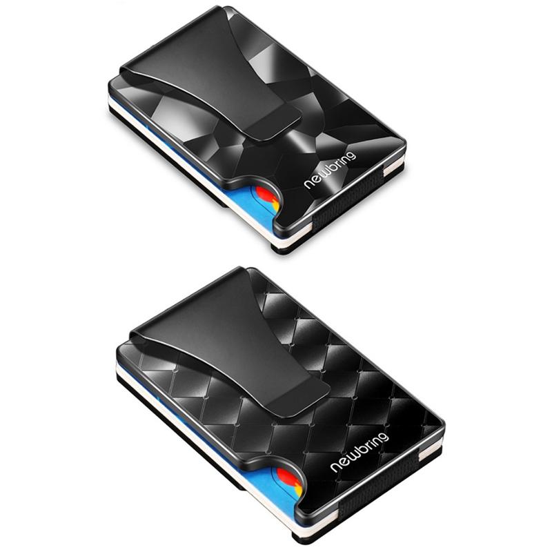 Anti-magnetic Metal Card Holder for Multiple Cards - Large - Diamond Pattern