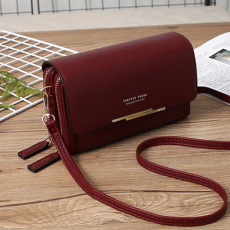 Large Capacity Women Wallet Clutch Bag Versatile Crossbody - Claret 13