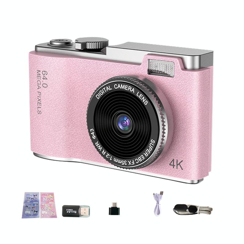 Retro Kids Camera With Dual-Lens 4K Hd Ccd - 2.4 Inch - Yellow 8