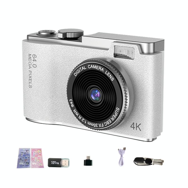 Retro Kids Camera With Dual-Lens 4K Hd Ccd - 2.4 Inch - Yellow 10
