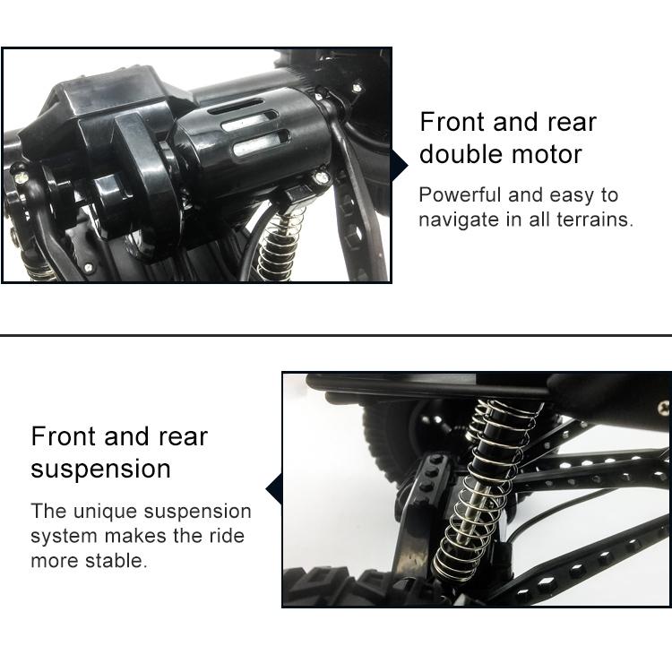 1:8 Alloy Remote Control Climbing Car Off-road Vehicle Toy - Black 12