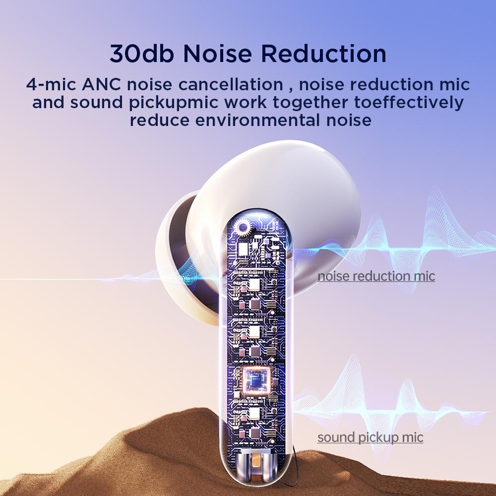 Wireless Noise-cancelling Earbuds - Jr-bc1 Jbuds Series - White 3