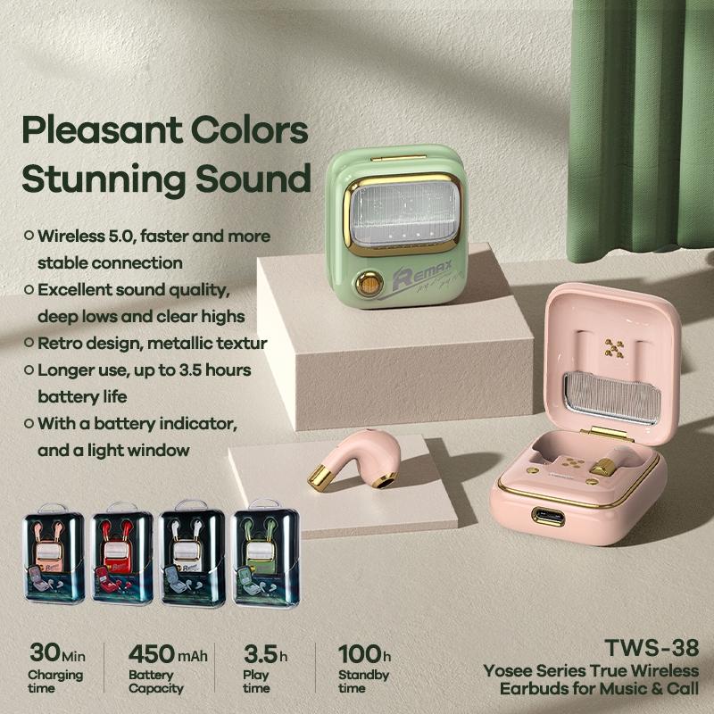 Yosee Tws-38 True Wireless Bluetooth Earphones - Pink 5