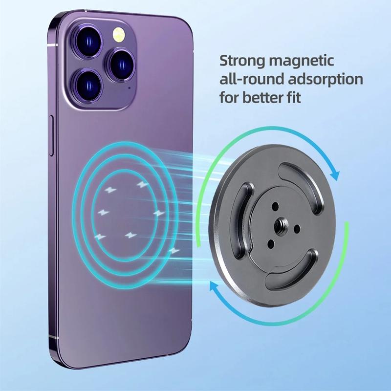 Universal Magnetic Phone Holder for Tripod and Magic Arm - Black 6