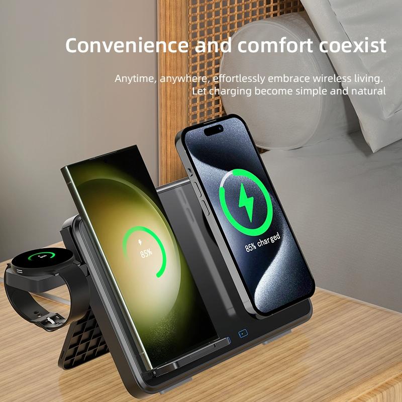 15W Magnetic Wireless Charger With Night Light - White 7
