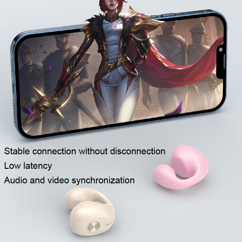 Mini Bone Conduction Bluetooth Earphone for Running and Sports - Skin Colour 10