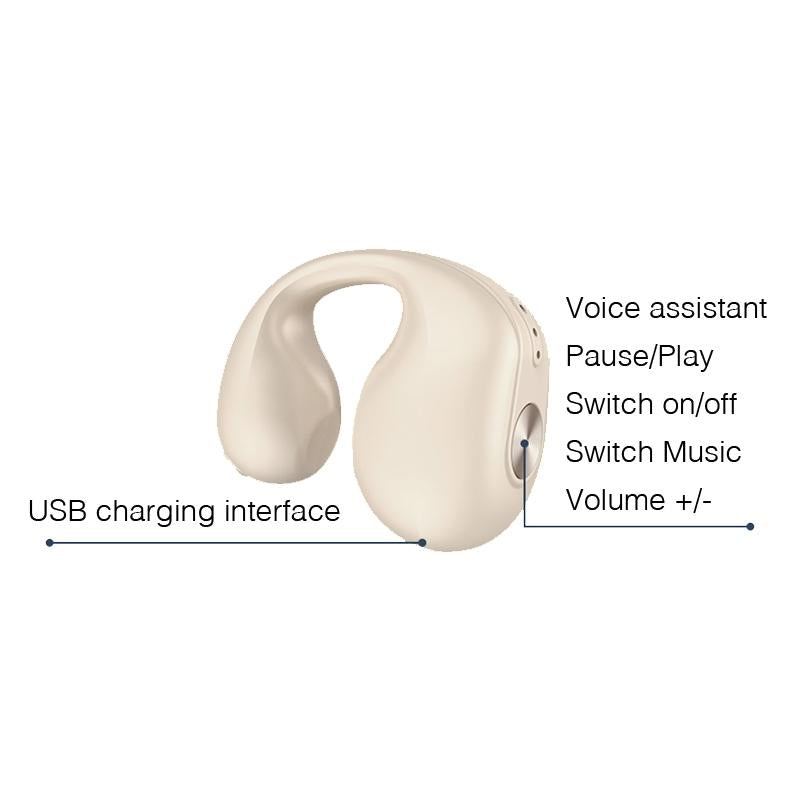 Mini Bone Conduction Bluetooth Earphone for Running and Sports - Skin Colour 11