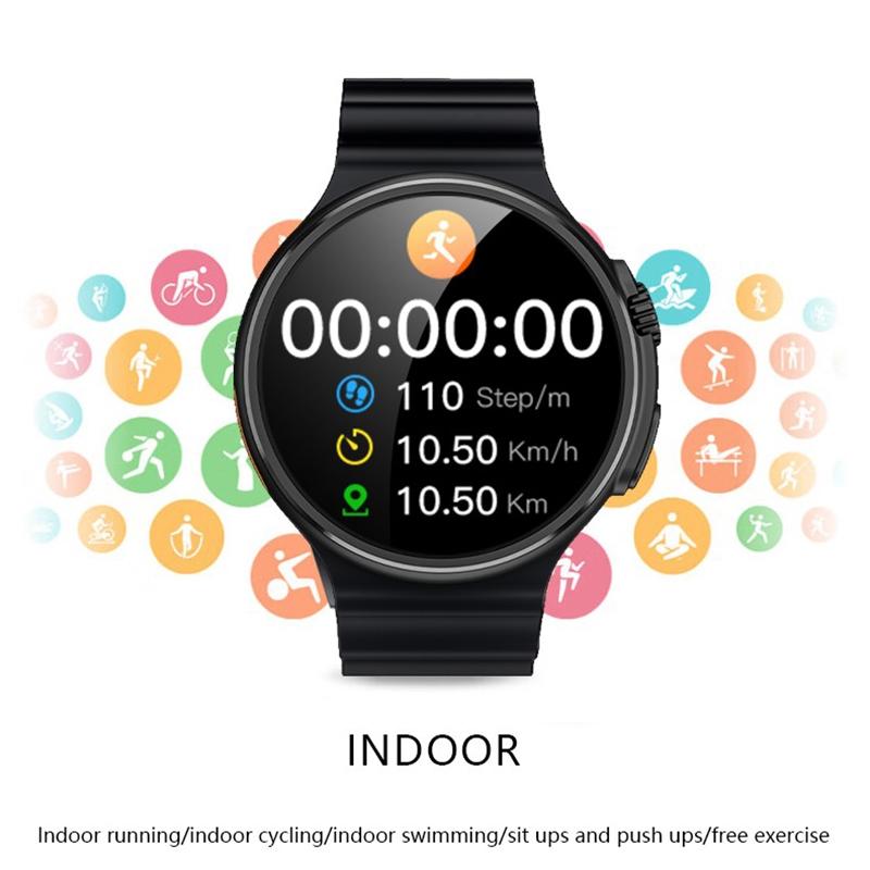 1.6 Inch Tft Round Screen Smart Watch Supports Voice Calls / Blood Oxygen Monitoring - Black 8