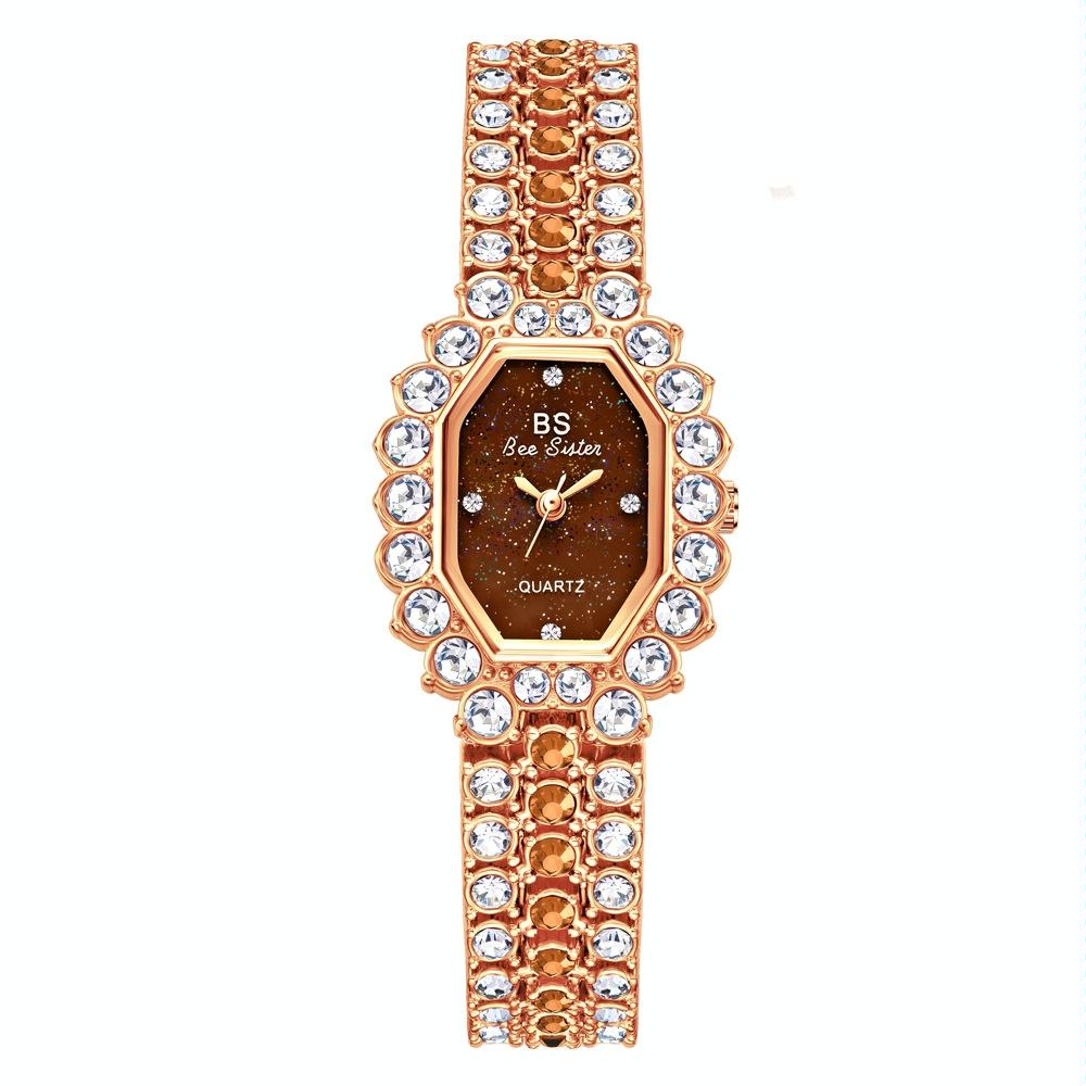 Sparkling Full Diamond Women Watch - Niche Glitter - Silver Blue 14