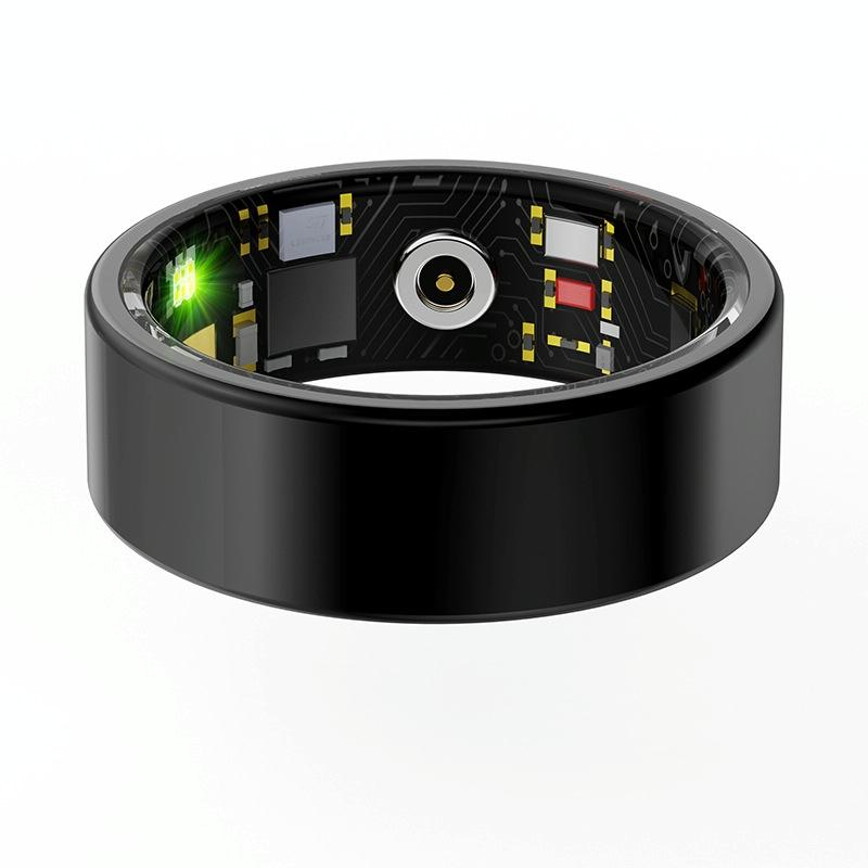 Smart Ring With Heart Rate Blood Oxygen Sleep & Sports Modes - Size 8 - Gold 11