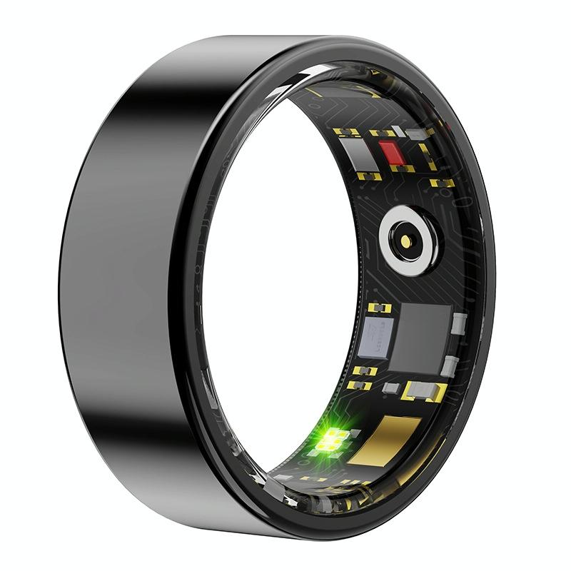 Smart Ring With Heart Rate Blood Oxygen Sleep & Sports Modes - Size 8 - Gold 13