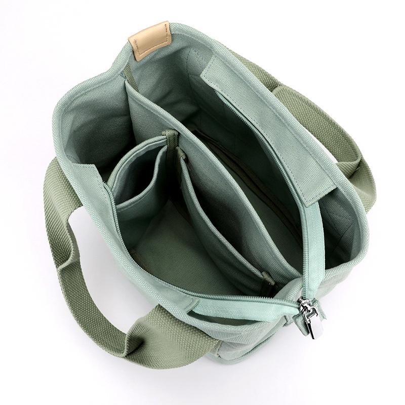Multi Compartment Shoulder Bag - 3d Design - Green 5