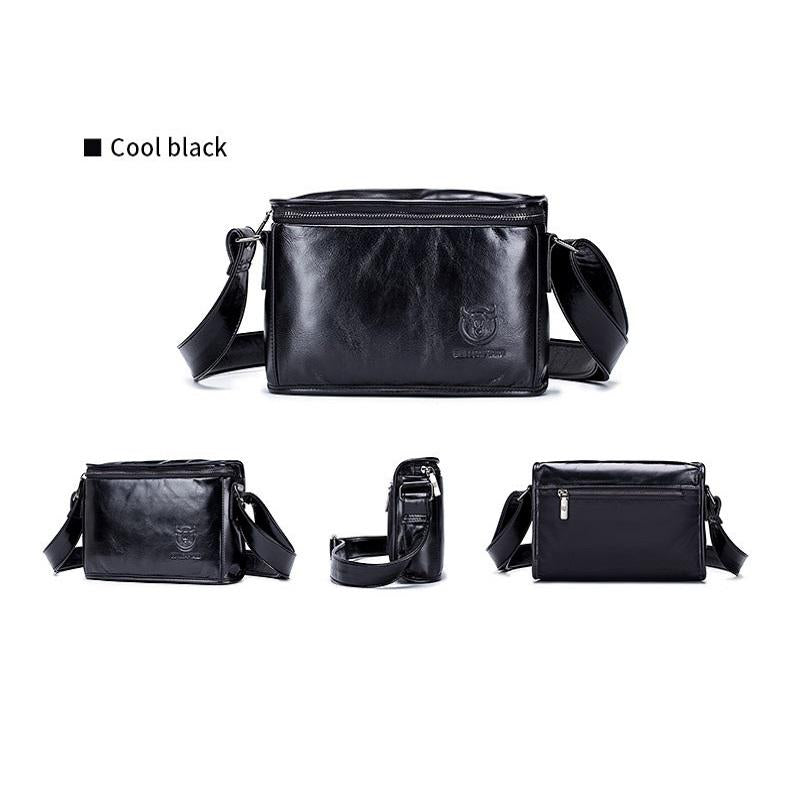 Men Brown Leather Shoulder Bag - Brown 10