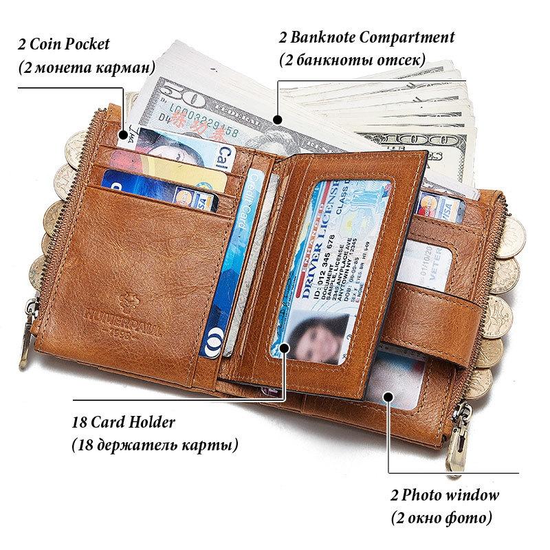 Men Leather Rfid Wallet - Secure & Stylish - Dark Brown 5