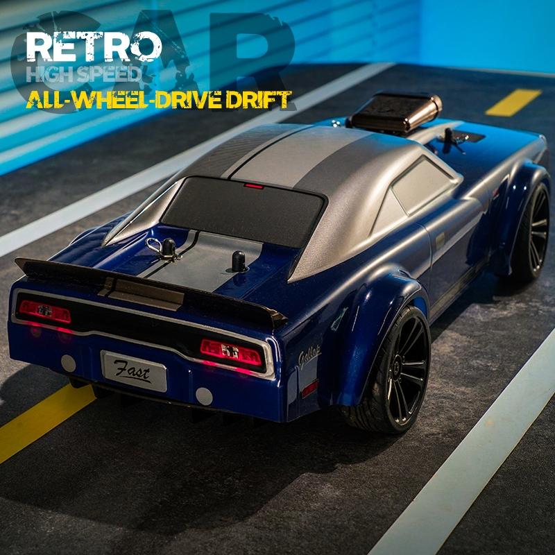 High Speed Electric Drift Rc Car - 4wd Muscle - Blue 8