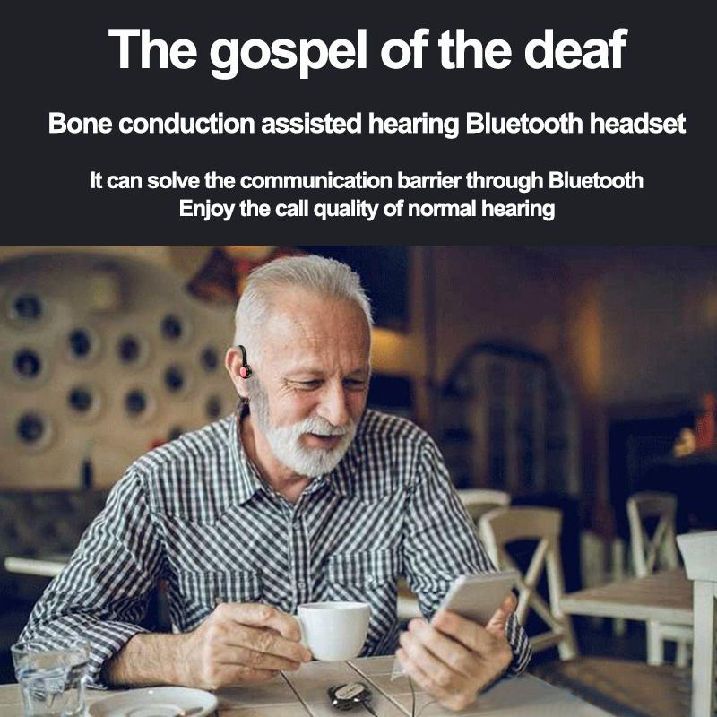 Wireless Bone Conduction Bluetooth Headset - Hanging Ear Design - Blue 4