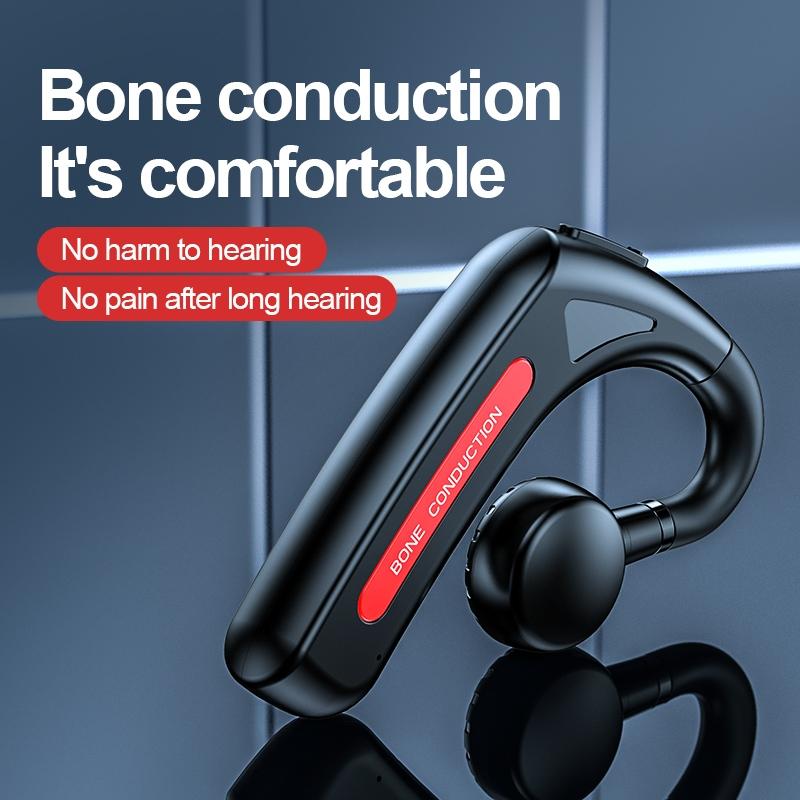 Wireless Bone Conduction Bluetooth Headset - Hanging Ear Design - Blue 8