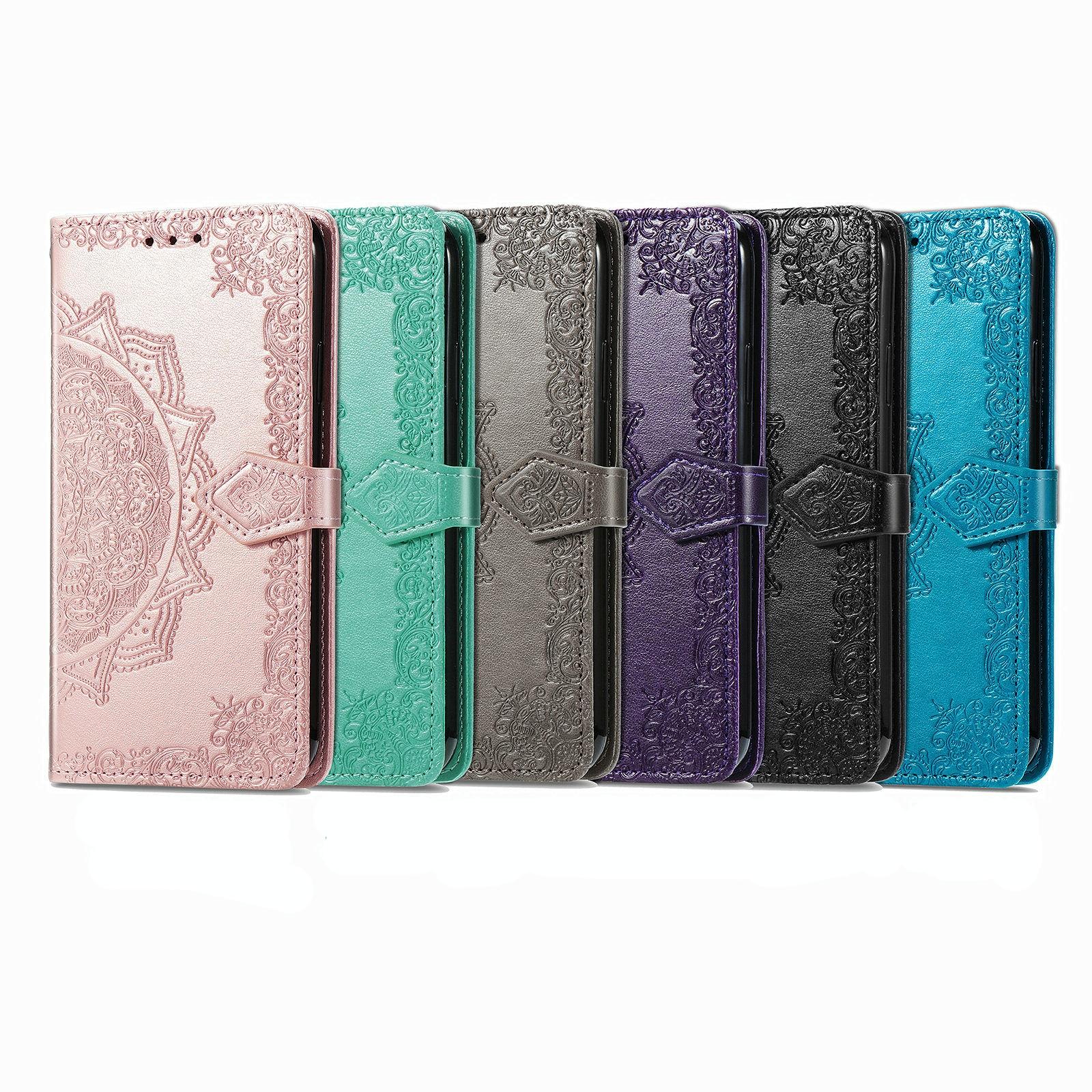 For Samsung Galaxy Z Fold4 5G Embossed Mandala Leather Phone Case - Blue 7