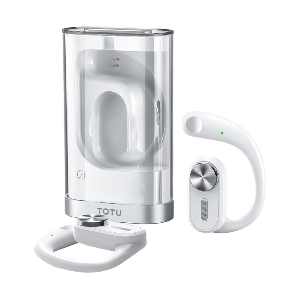 Wireless Bluetooth Earphone - Ear-hanging Design - White