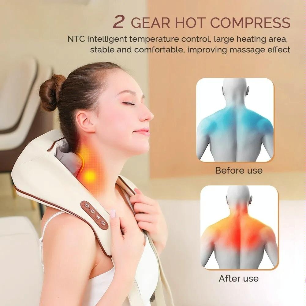 Shiatsu Neck & Shoulder Massager With Heat Electric - Gray 5