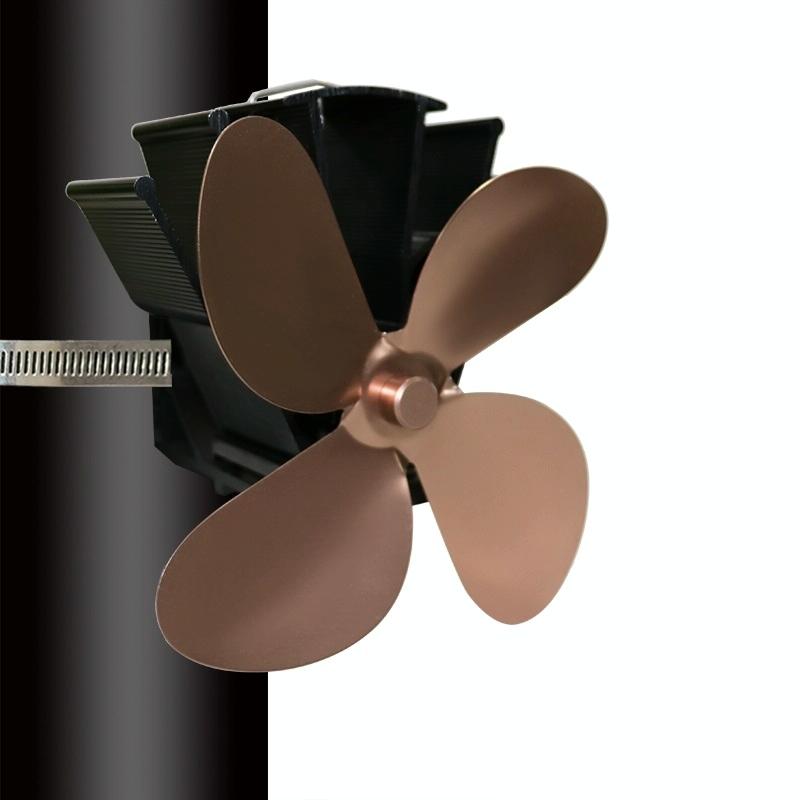 Thermodynamic Wall Mounted Fireplace Fan - no Magnets - Gold 5